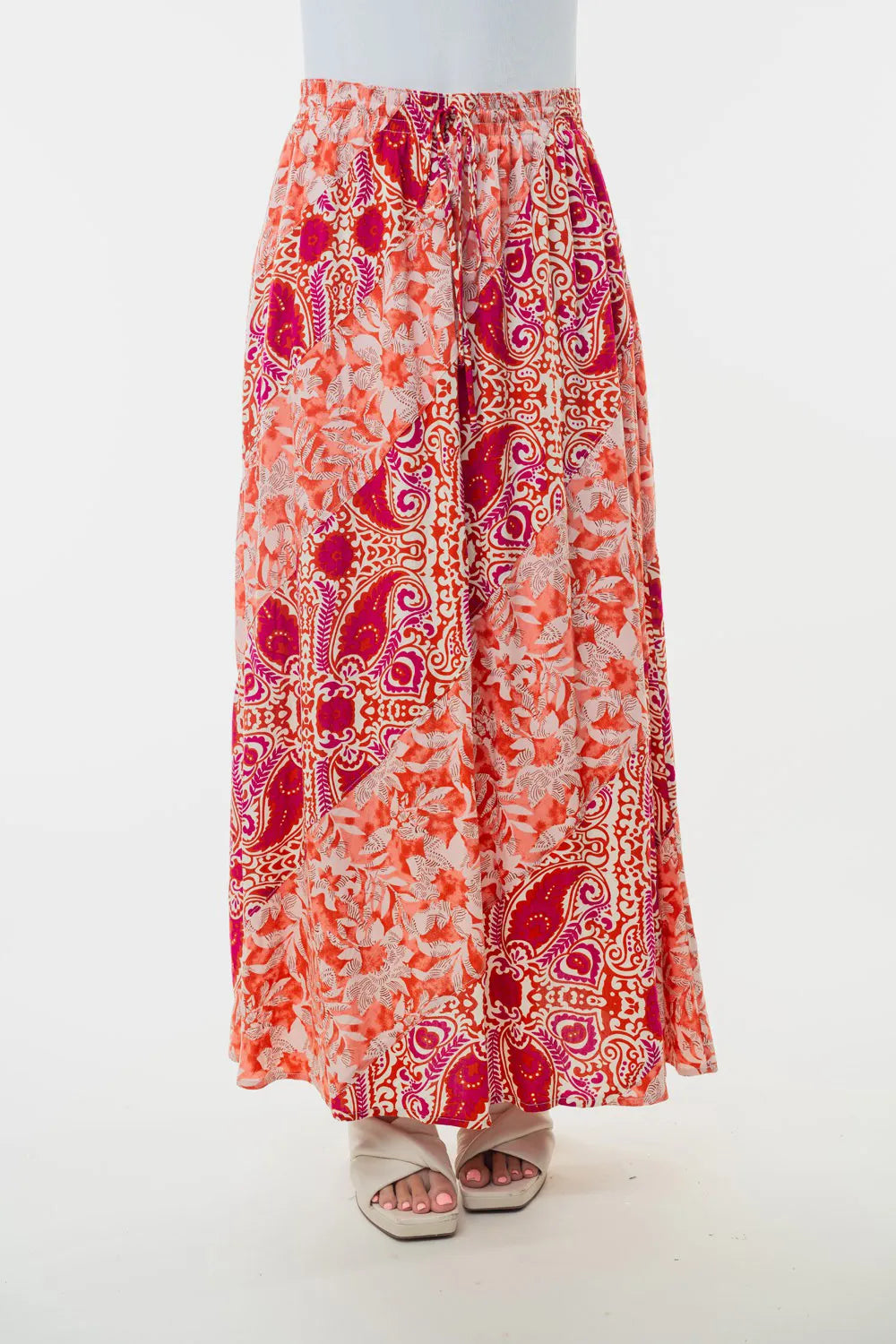 White Birch Full Size High Waisted Floral Woven Skirt cc3cafe6-64f0-4572-91a6-2277deca8f59-Max