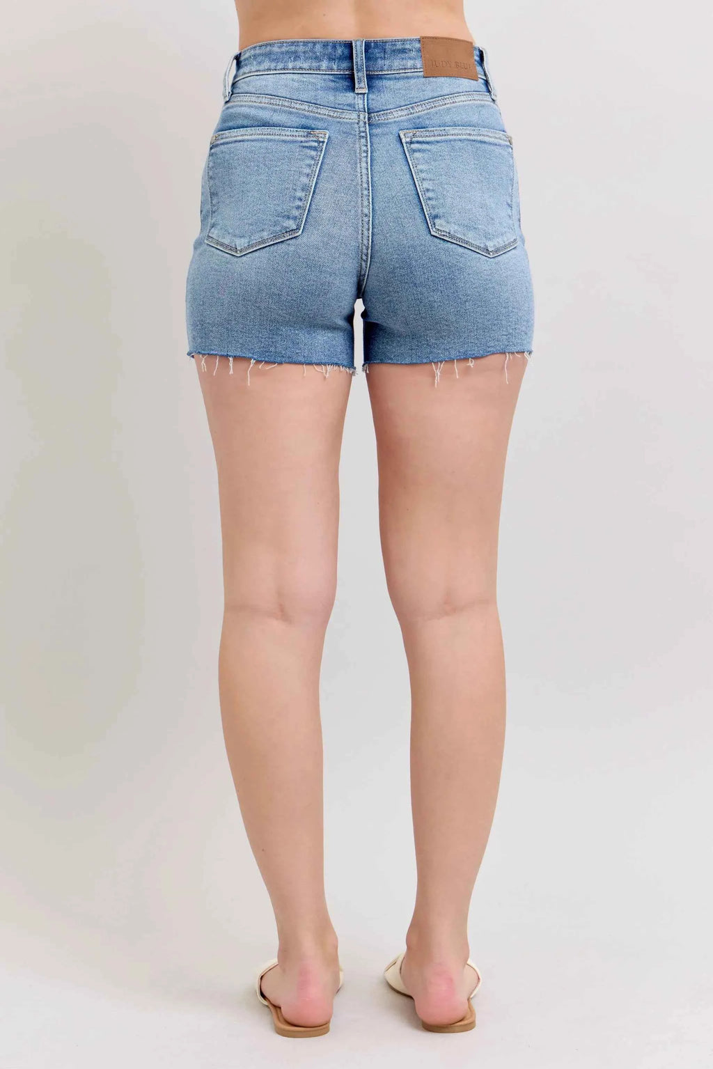 Judy Blue Full Size High Waist Denim Shorts W/stitch Over Destroy Detail Plus Size cc53f9be47ed42d3a4ef287661fe9f5e-Max-Origin