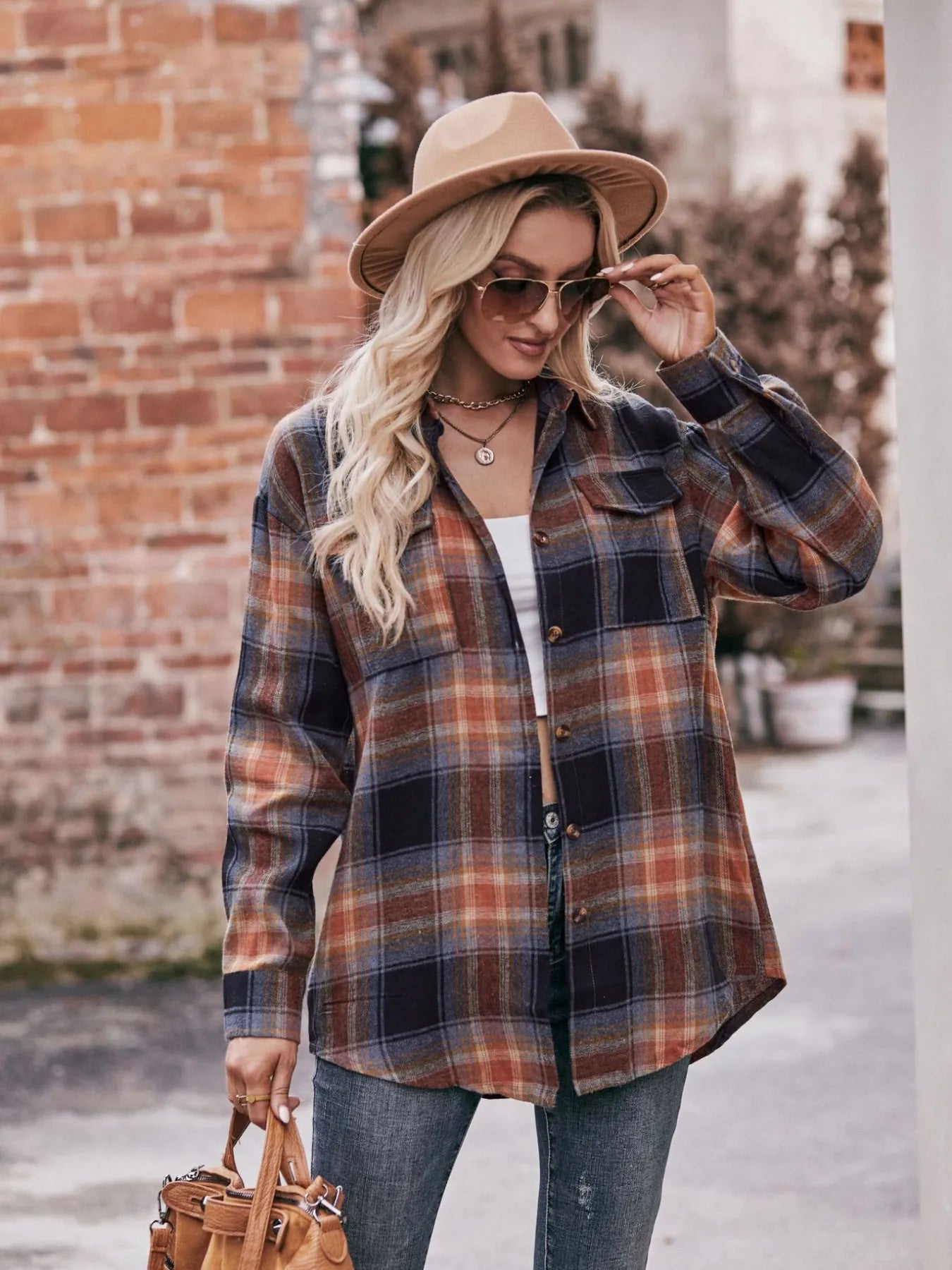 Plaid Button-Down Long Sleeve Shirt cc952e9f-911d-4b68-94a0-a1a97f4c3b1b-Max-Origin
