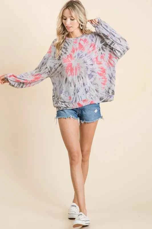 BiBi Tie Dye Print Terry Pull Over cca271acab294889aa7eebd4923dc2d0-Max-Origin