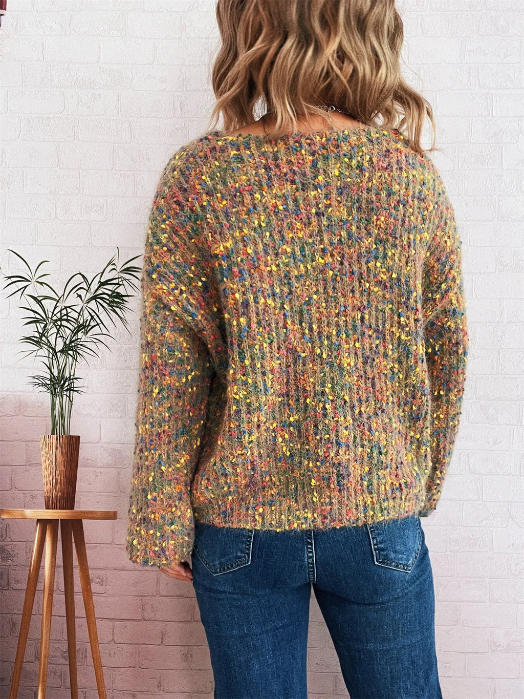 Colorful Long Sleeve Sweater ccbce562af7c48619a7c3f7d38601987-Max-Origin