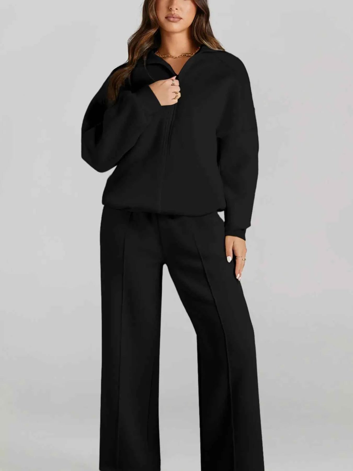 Drop Shoulder Zip Up Jacket and Drawstring Pants Active 2pcs Set cd9a1072-ed11-4953-9b4c-3839d0a9e0b0-Max-Origin
