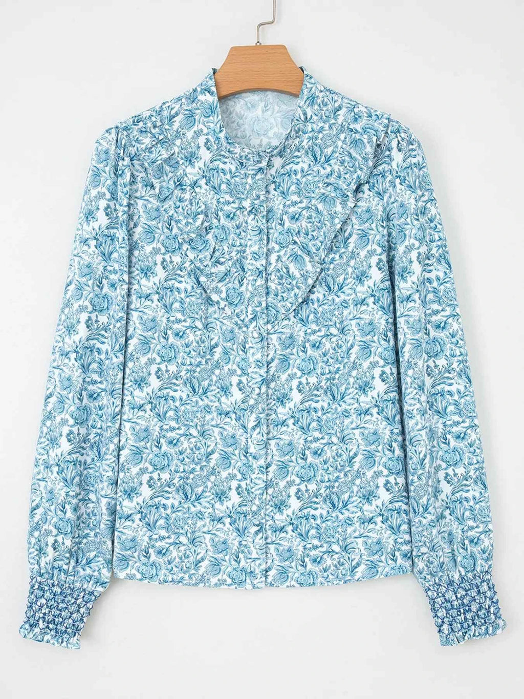 Floral Button Up Puff Sleeve Shirt ce9913aedc764cf7975fa98fa8e6177b-Max-Origin