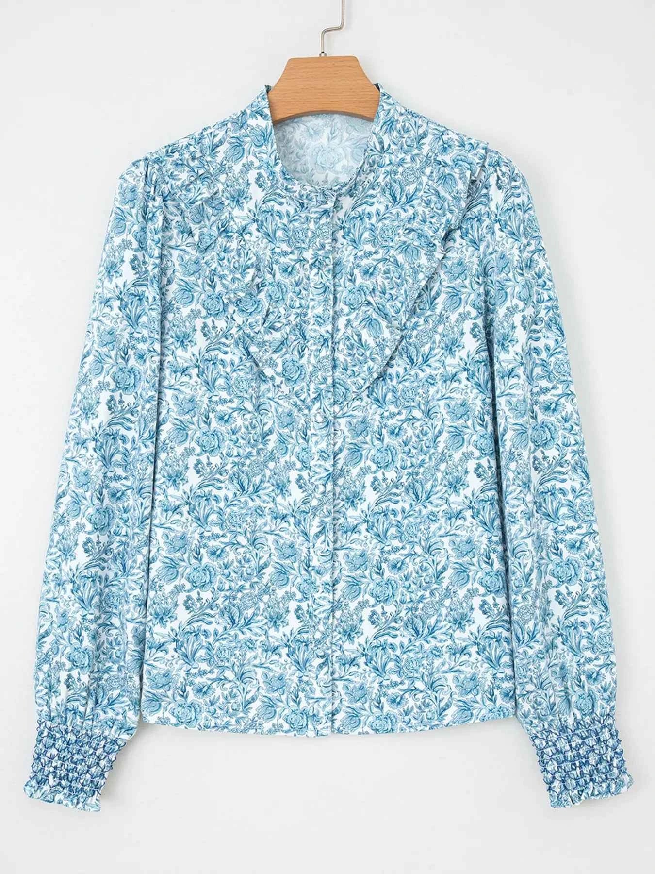 Floral Button Up Puff Sleeve Shirt ce9913aedc764cf7975fa98fa8e6177b-Max-Origin