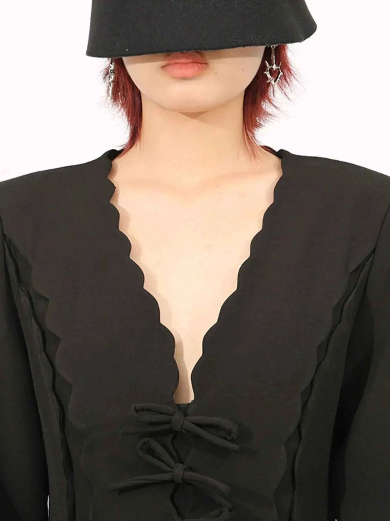 Long Sleeve Bow Front Midi Dress ce99dbb0-5254-4fd3-8c14-f47d529f8e64-Max-Origin