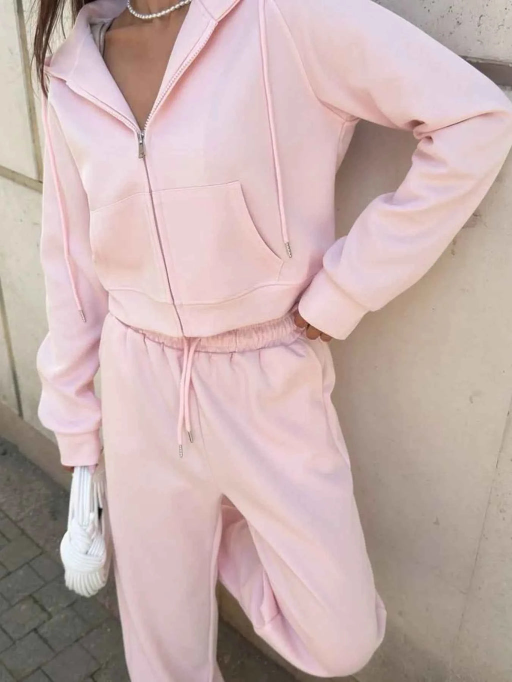 Zip Up Drawstring Hoodie and Pants Set cef2b2a1430842c6817b03eb116021d6-Max-Origin