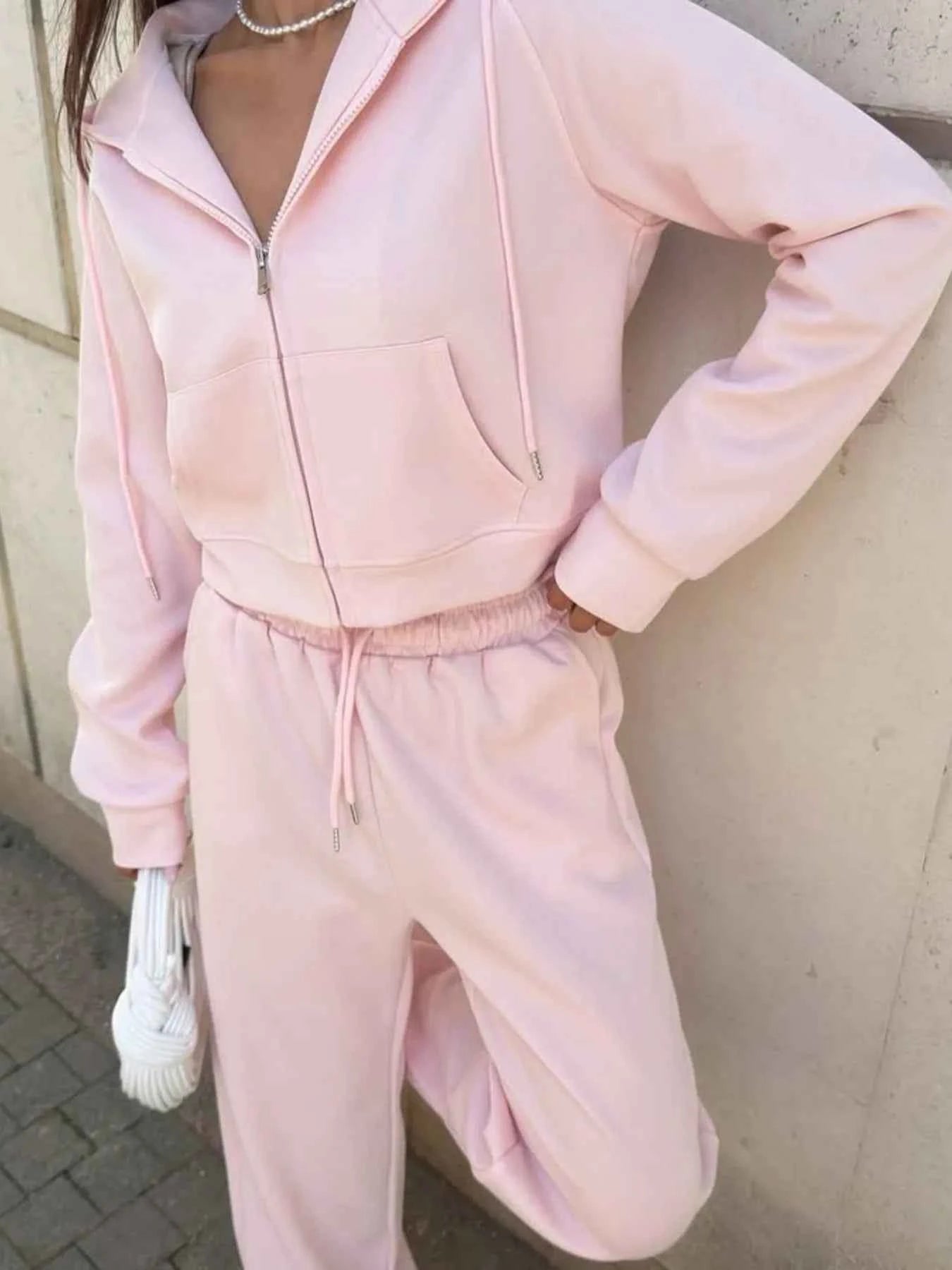 Zip Up Drawstring Hoodie and Pants Set cef2b2a1430842c6817b03eb116021d6-Max-Origin