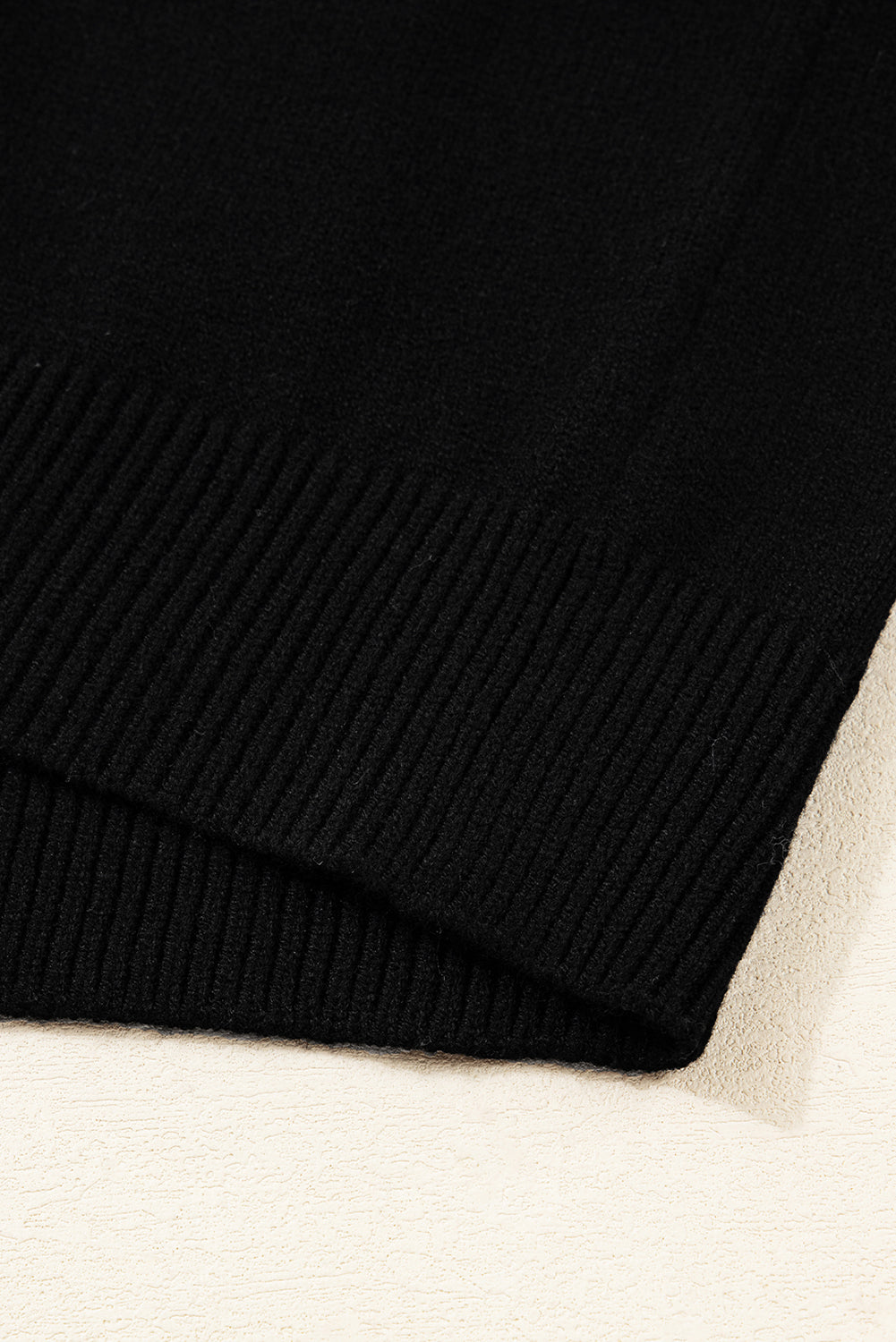 Black Colorblock Crew Neck Drop Shoulder Sweater cf32641fb181eaaa