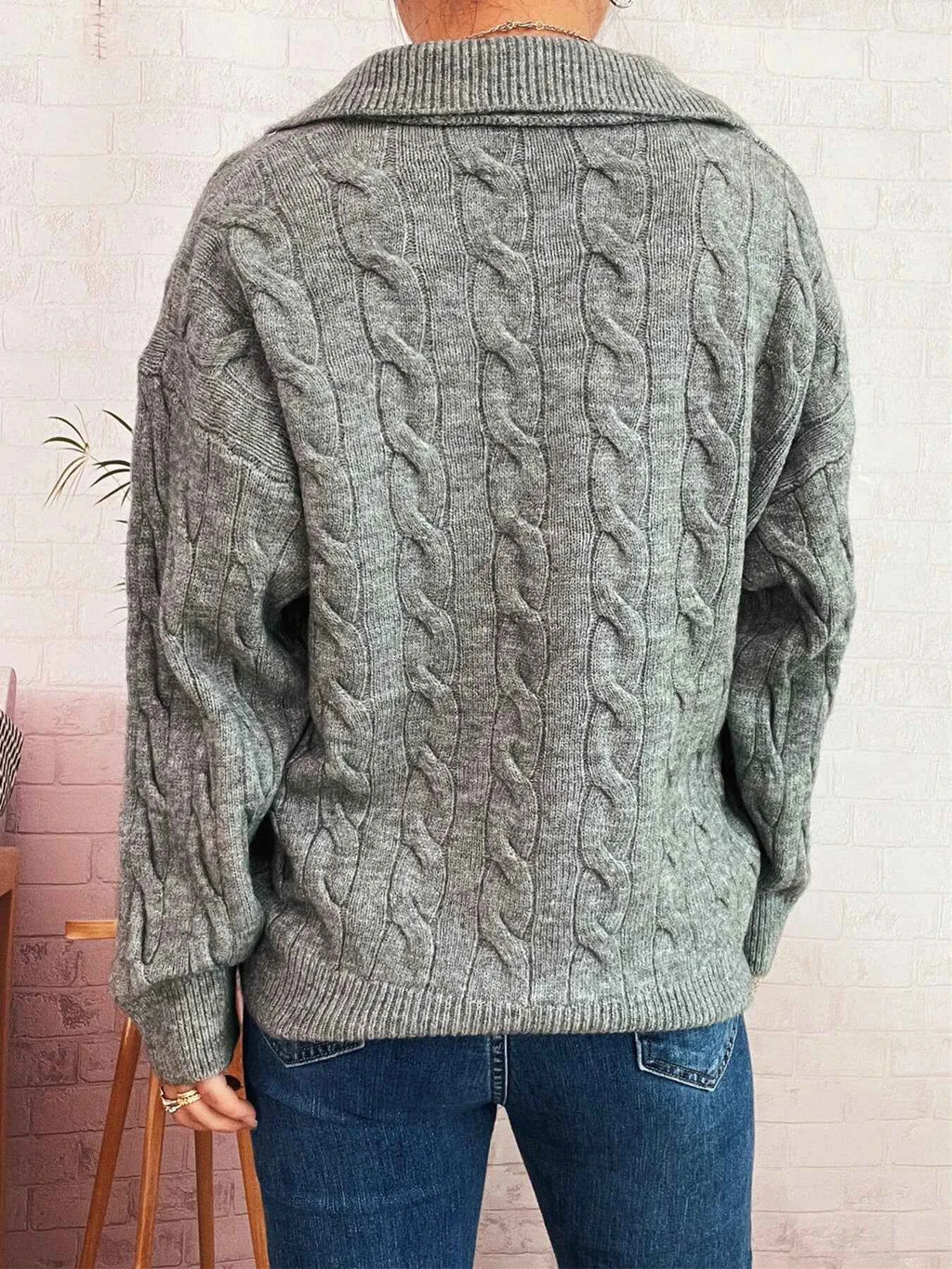 Cable Knit Johnny Collar Sweater cf81cdf15c97448fbf93e8a114f2a339-Max-Origin