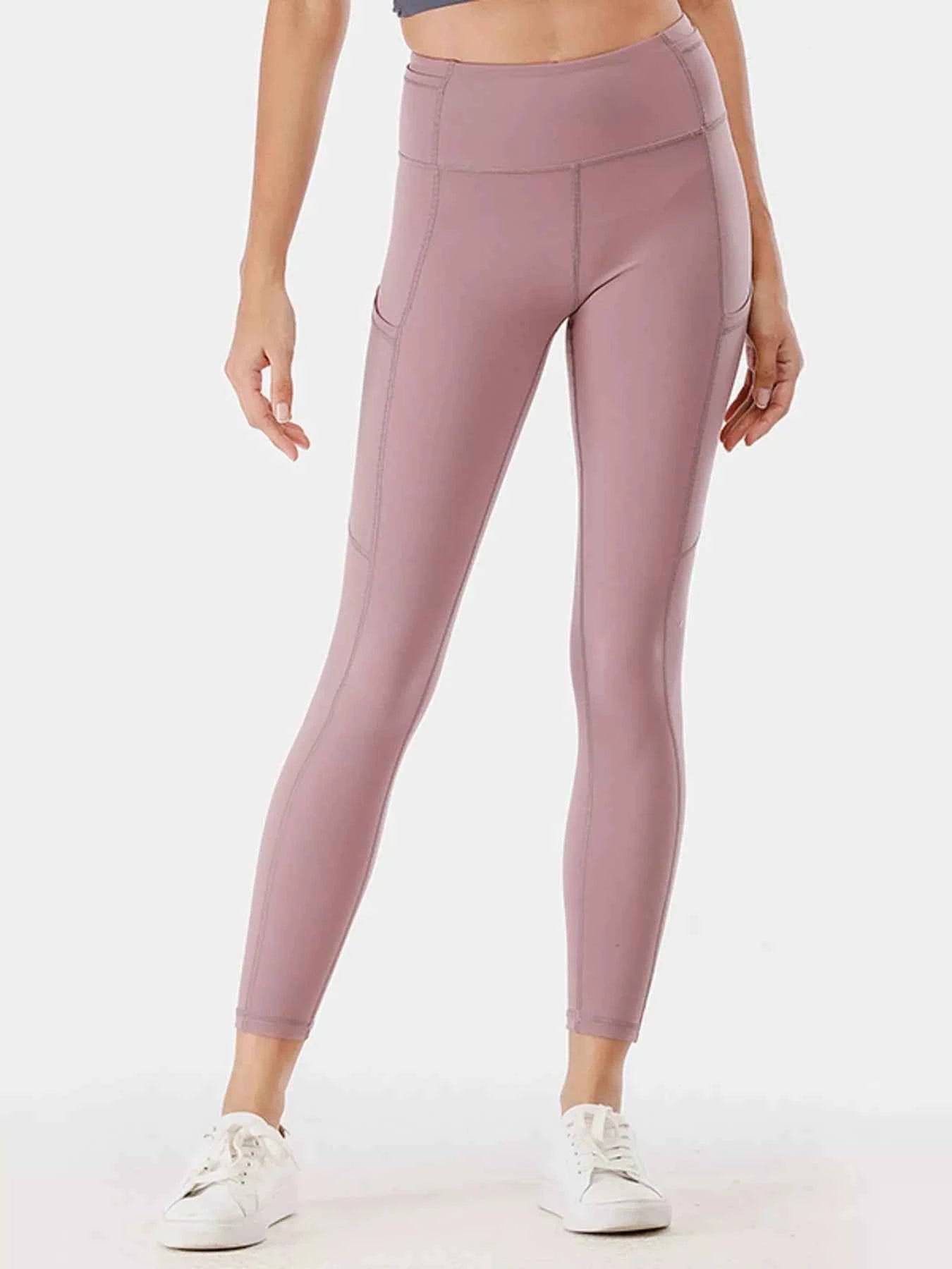 Full Size High-Waisted Active Leggings with Pockets Plus Size Dusty Pink cf876498a1504e69af84c8a5f6f5978f-Max-Origin