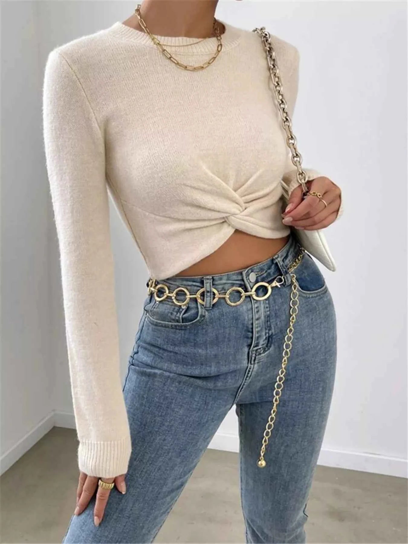 Twisted Front Cropped Knit Top Beige cf9d4fe835a44a60bdbc7e87eaf5d04d-Max-Origin