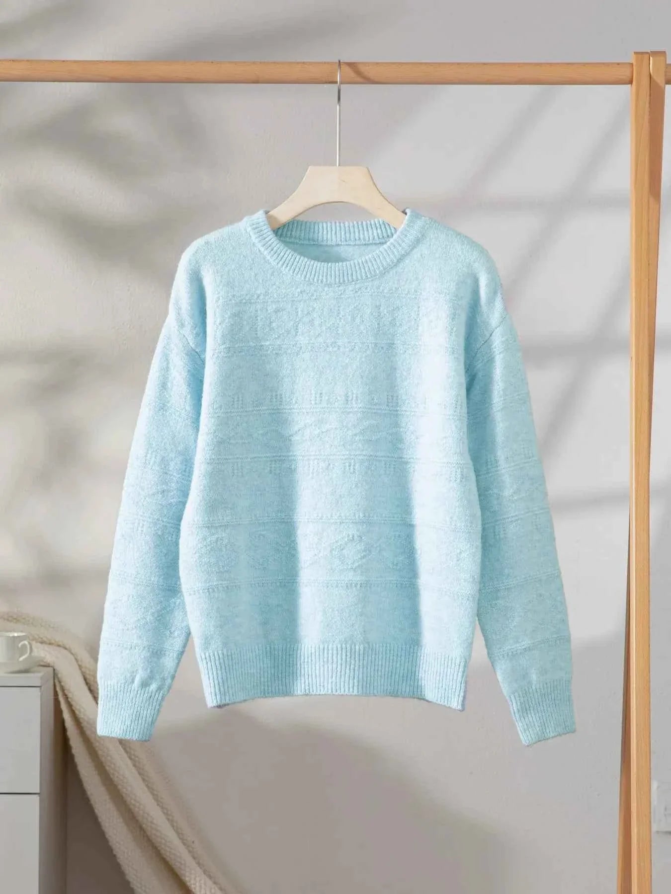 Round Neck Long Sleeve Sweater cfa7259f-f76a-4910-9171-c9a1456371f9-Max-Origin