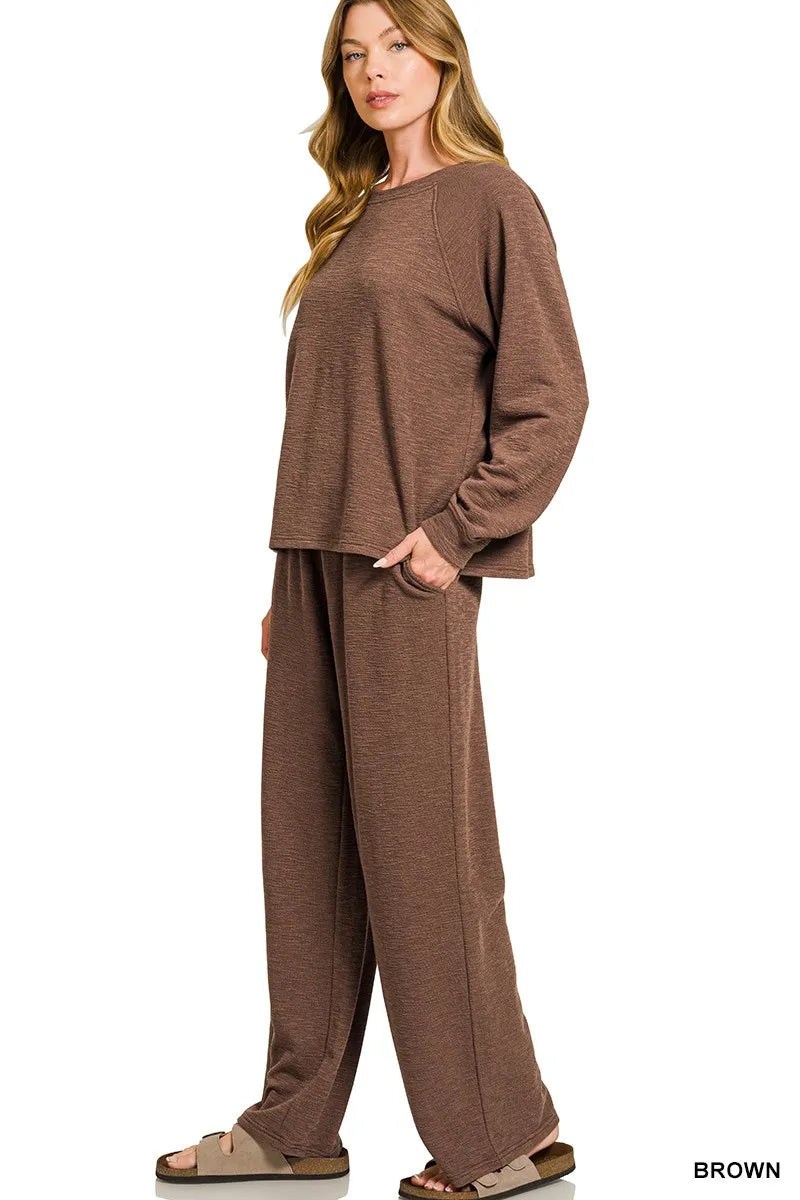 Zenana Slub Long Sleeve Top and Pants Lounge Set d024b9753e424659b100619d72b3cfcc-Max-Origin