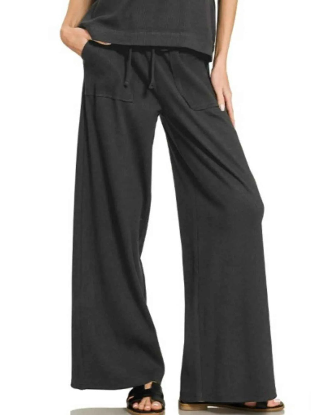 Zenana Ribbed Short Sleeve Tee and Pants Set d05ed6ac-3b6b-4d16-9104-ee9ebc9eda7f-Max-Origin