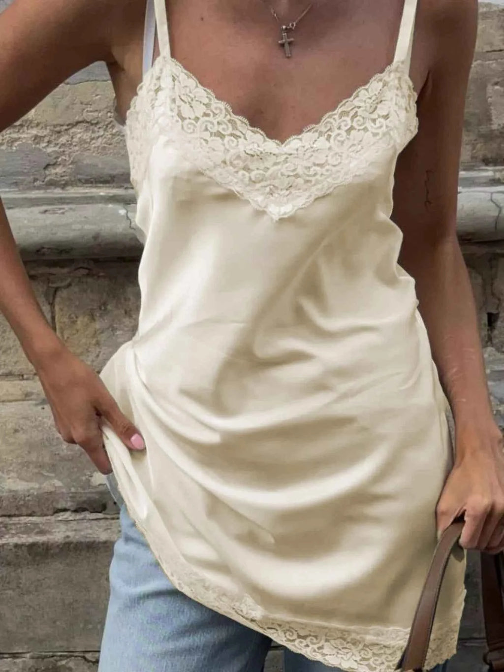 Lace Detail V-Neck Cami d0681187-5ac9-4546-acf5-59477baf09f7-Max-Origin