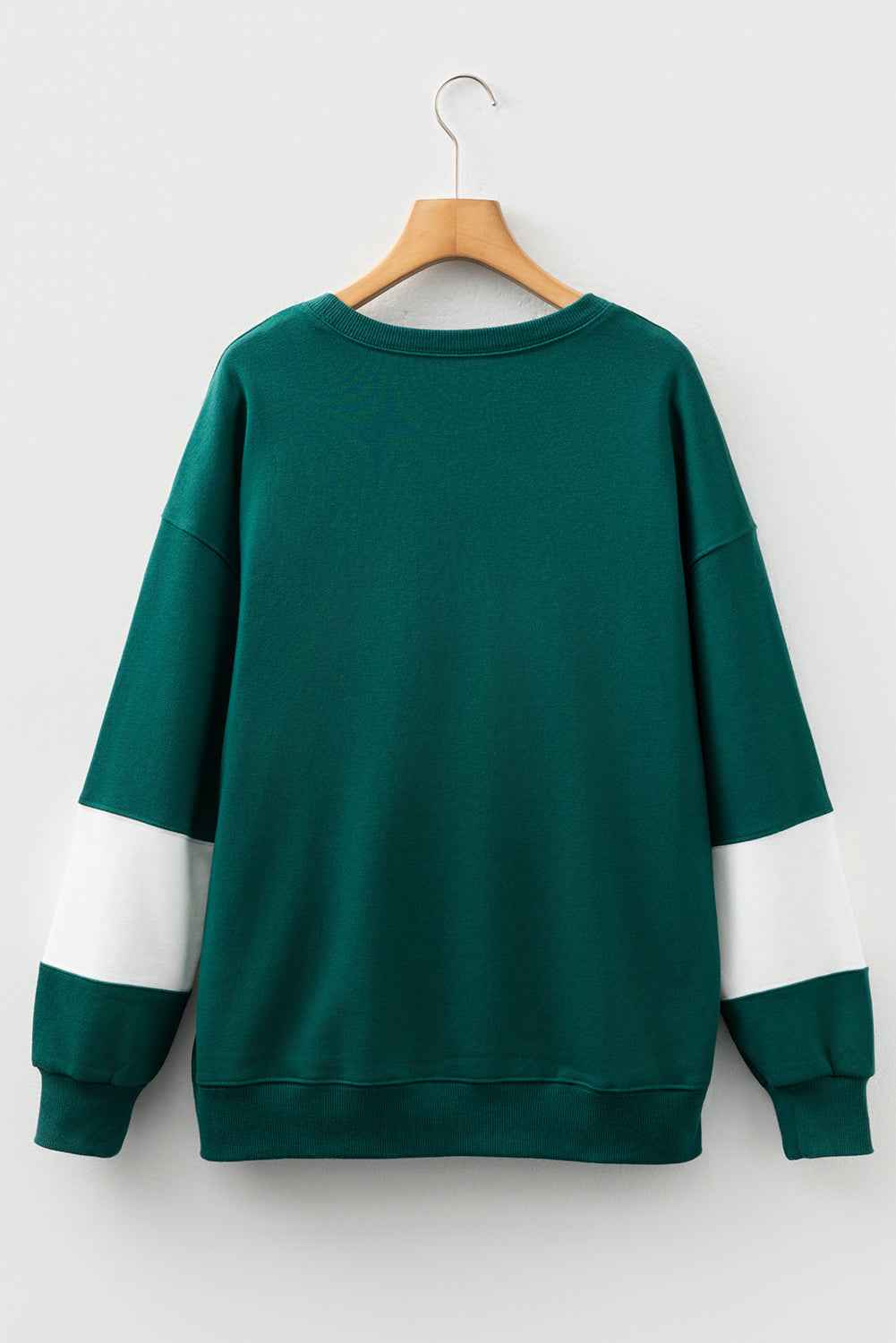 Evergreen Colorblock Drop Shoulder Baggy Sweatshirt d07cbdc1f690ed48