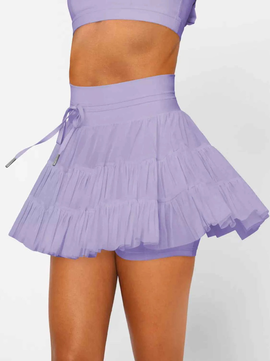 Tiered Skort with Drawstring d0b6cb7e-44d2-4f40-a072-c08bf39873db-Max-Origin