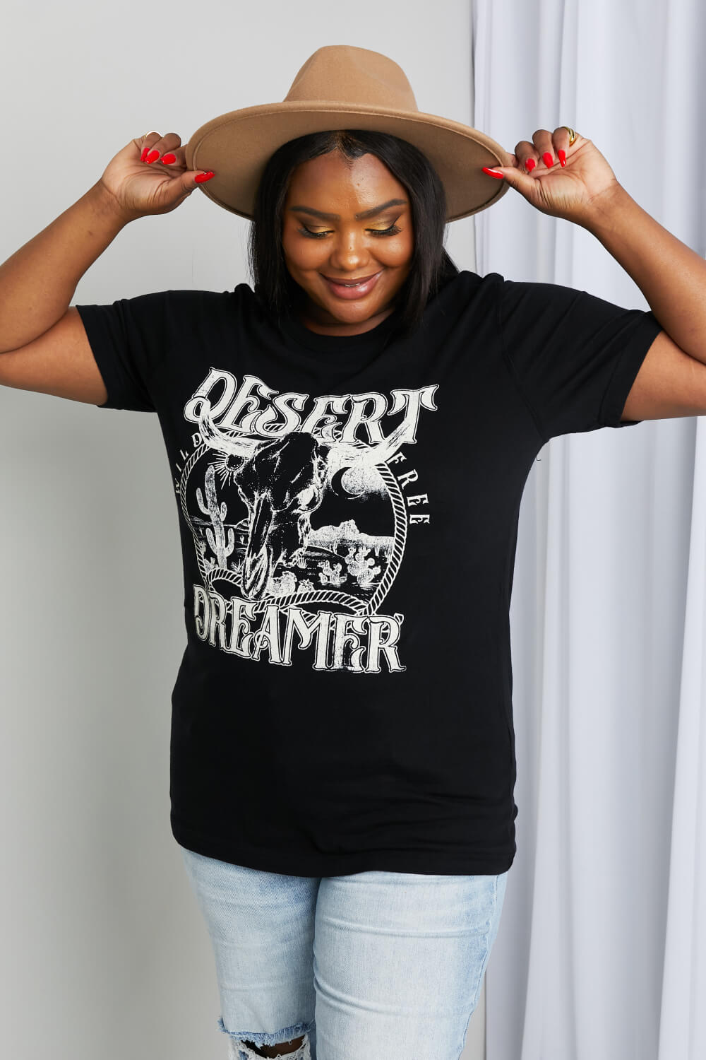 mineB Full Size DESERT DREAMER Graphic Tee Black d0d19169d3b549e6b3b4644b24bd8dca-Max