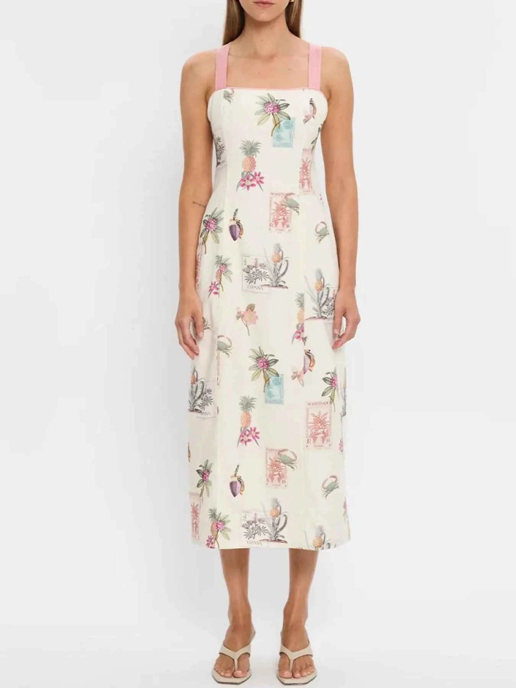 Printed Square Neck Midi Cami Dress d0efd7ed-c34d-49e5-bf98-38240c294d97-Max-Origin