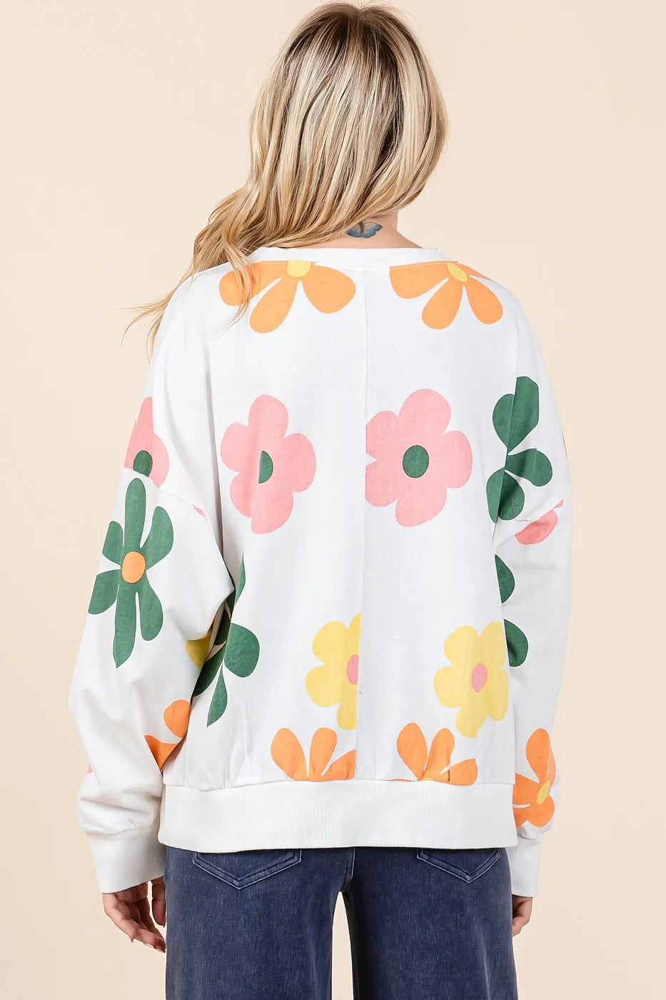 Mittoshop Mineral Wash Flower Print French Terry Sweatshirt d11259abdd614597baa69777a44c9597-Max-Origin