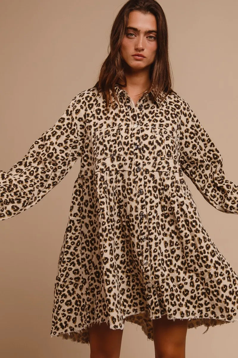 BiBi Washed Denim Button Down Dress with Side Pocket d18cacf11a5a4c5fa2e71d0168dd9e3a-Max-Origin