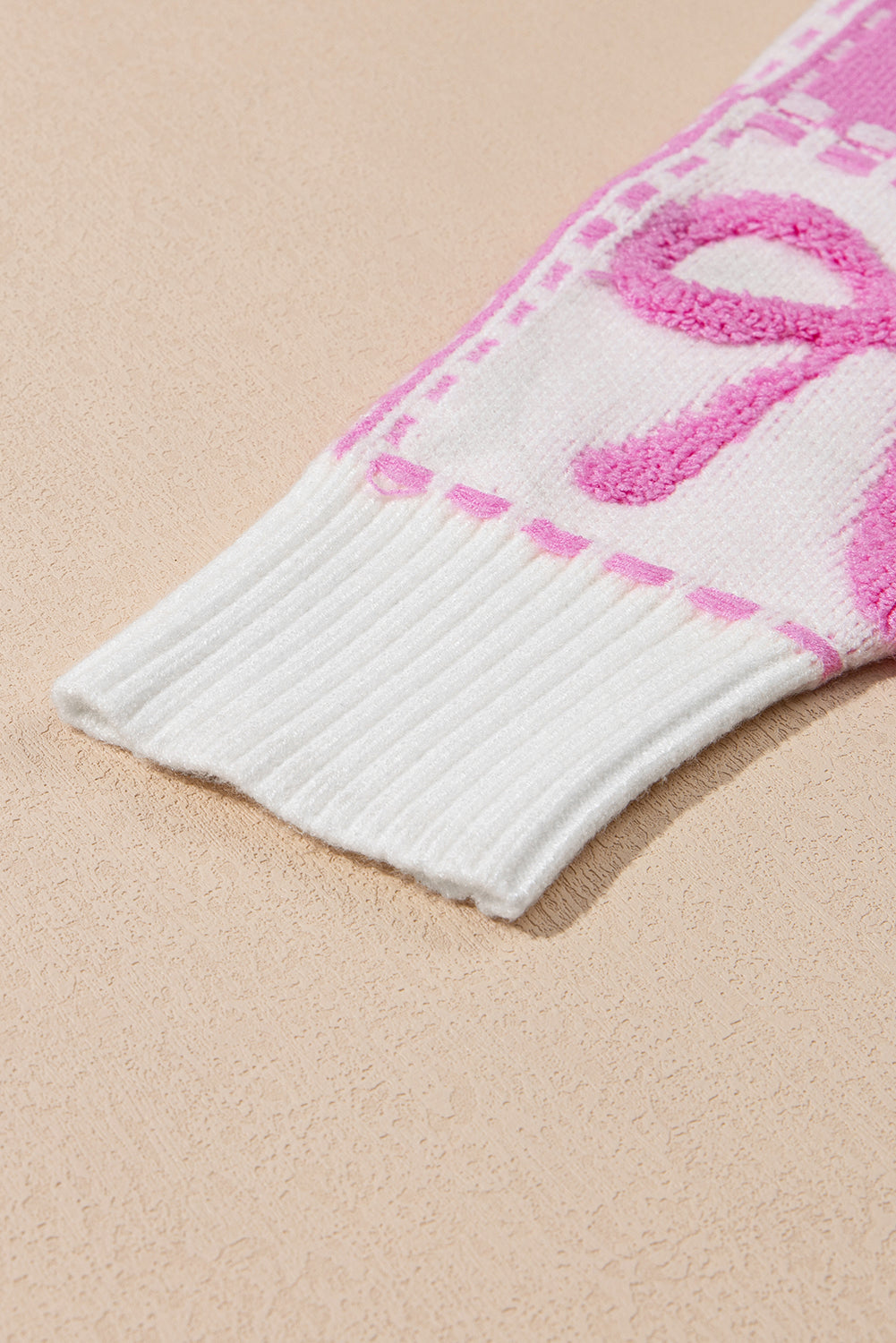 Pink Sweet Bow Two Tone Checkered Sweater d19d21ee597367dd