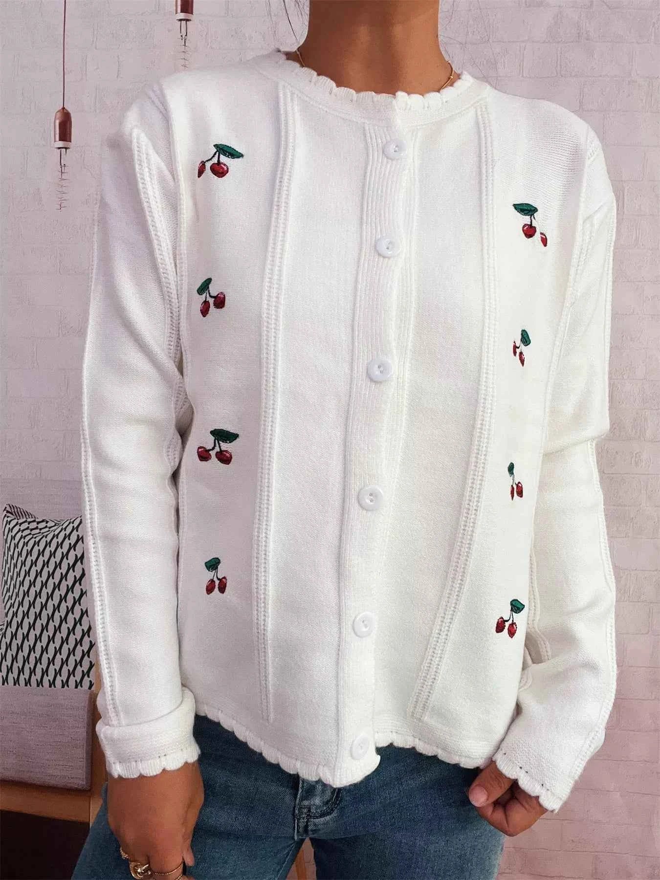 Cherry Embroidered Button Up Cardigan d1ec9c99b97b49ab9225d3bb994f4418-Max-Origin