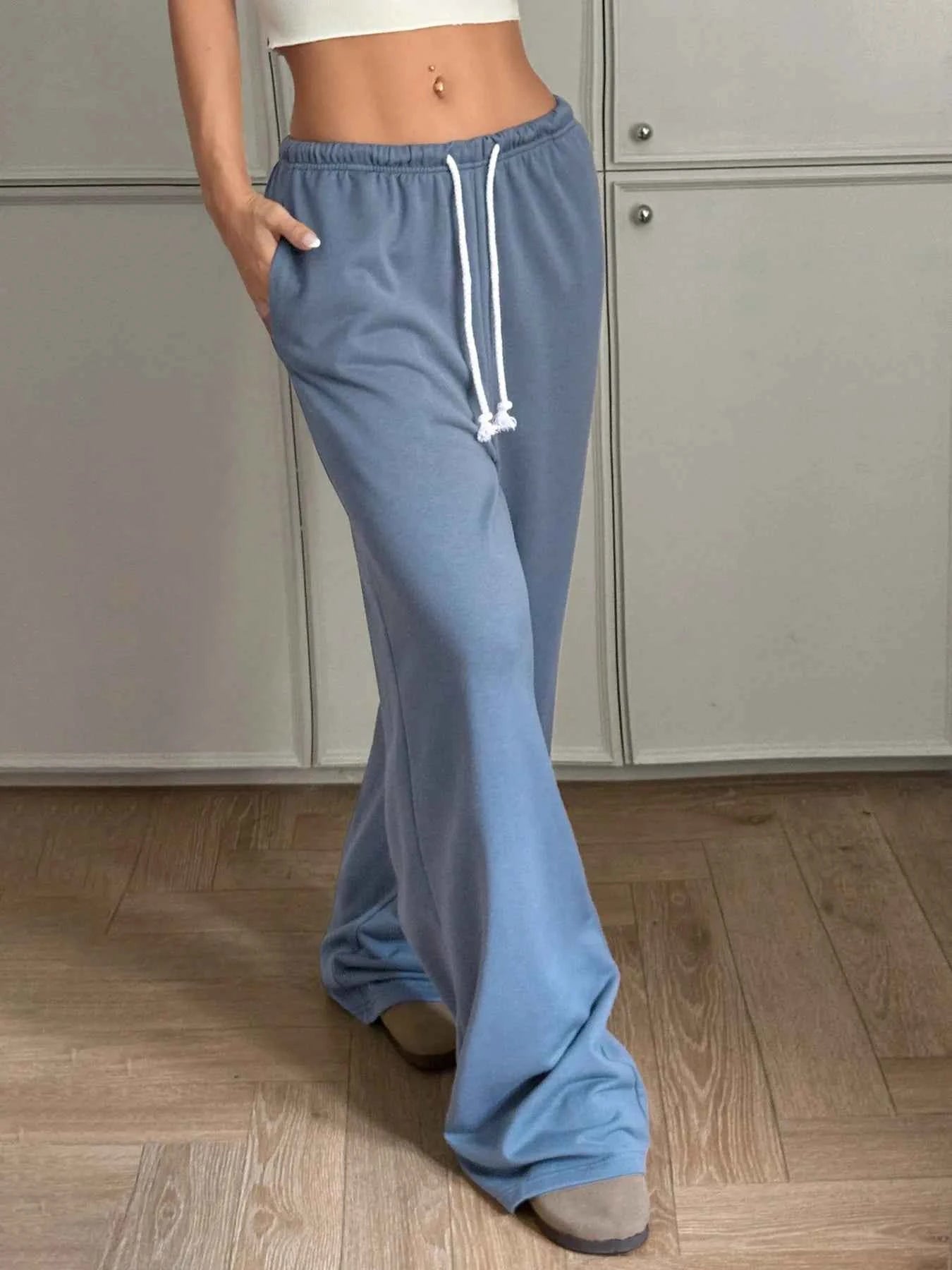 Drawstring Wide Leg Pants Blue d1f68d0bdbb146c2a41daa4f63766953-Max-Origin