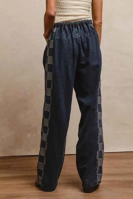 BiBi Washed Denim Mix And Match Long Pants d216546df75a43318c24567dc2c71324-Max-Origin