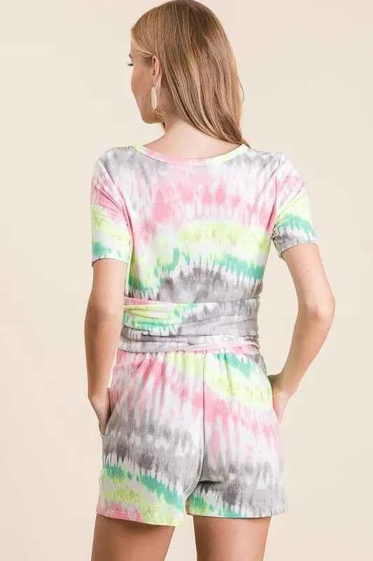 BiBi Tie Dye Print Shorts With Twill Tape Drawstring d2414b9fa633492089d225c0c8d0cd93-Max-Origin