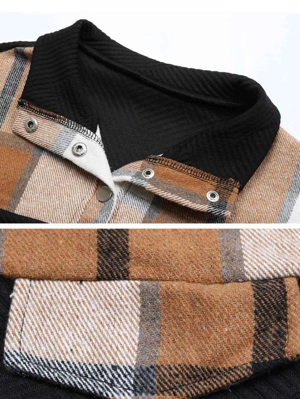 Color Block Texture Long Sleeve Sweatshirt d24c0032-14fc-4b12-8ed9-02e5fc9ec9b3-Max-Origin