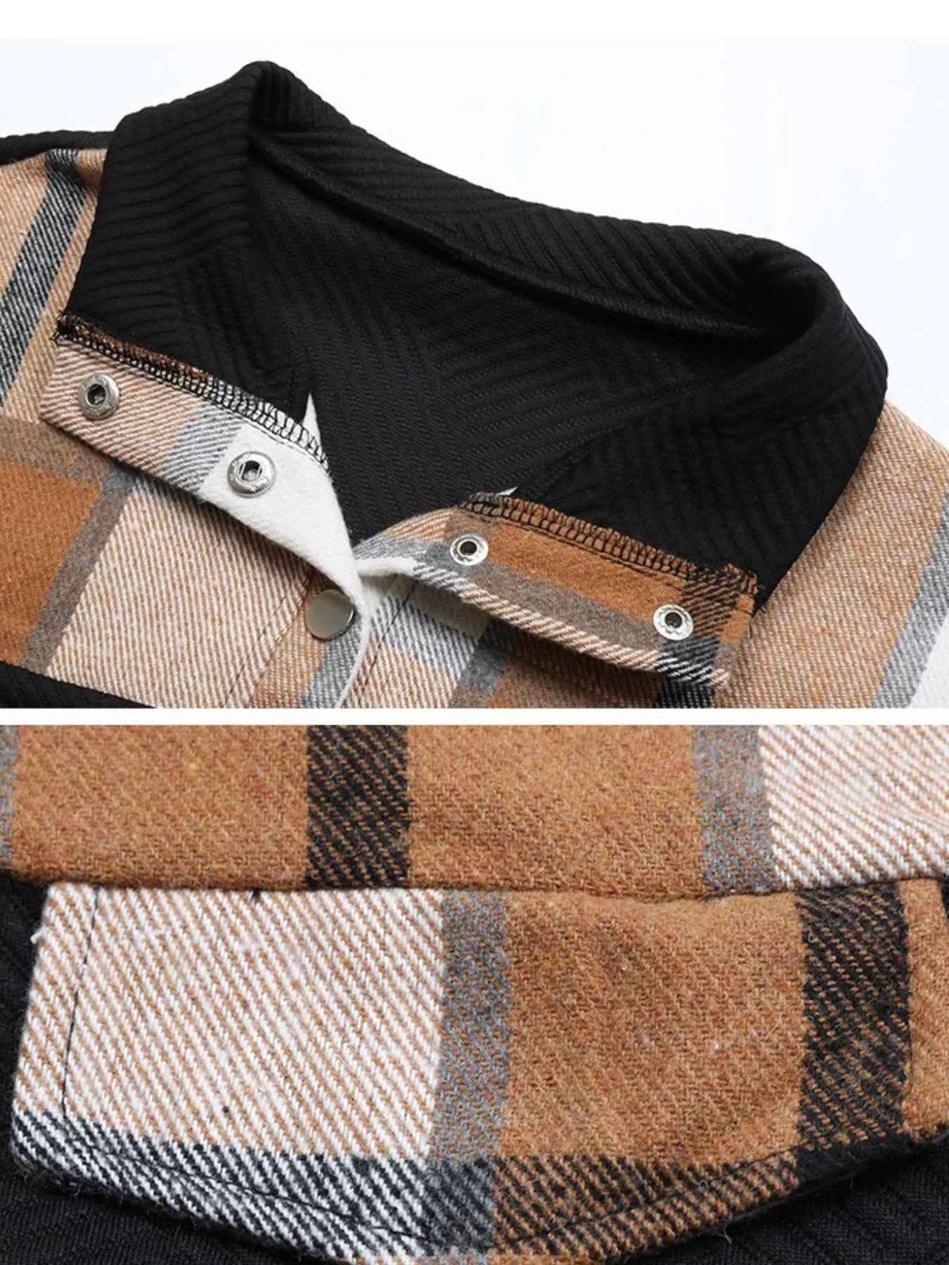 Color Block Texture Long Sleeve Sweatshirt d24c0032-14fc-4b12-8ed9-02e5fc9ec9b3-Max-Origin