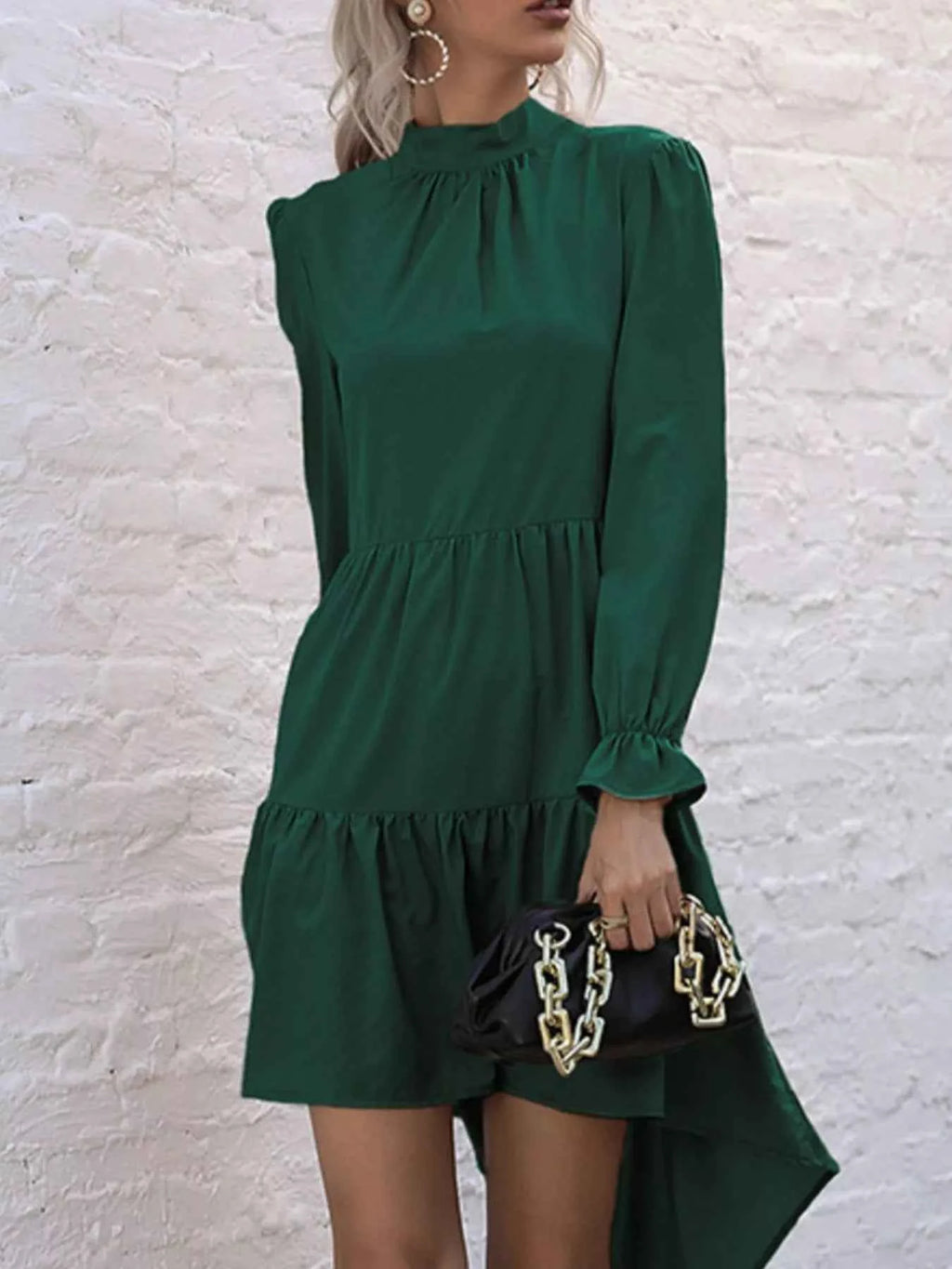 High-Low Flounce Sleeve Dress d2887506-122e-4f60-980d-424678395589-Max-Origin