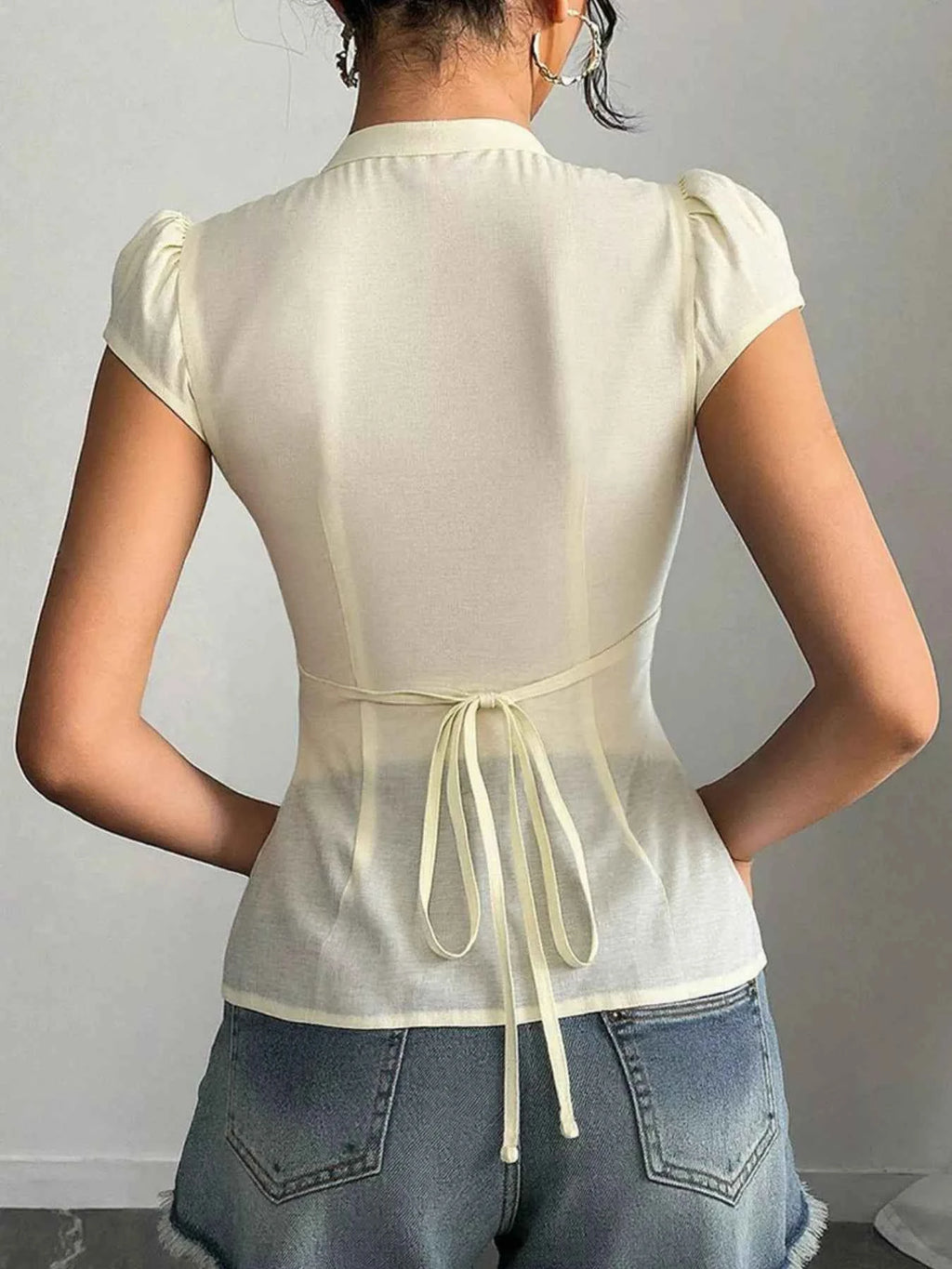 Button Up Cap Sleeve Shirt d2feabd8-c361-4b8f-bcdd-fd95c1c7278a-Max-Origin