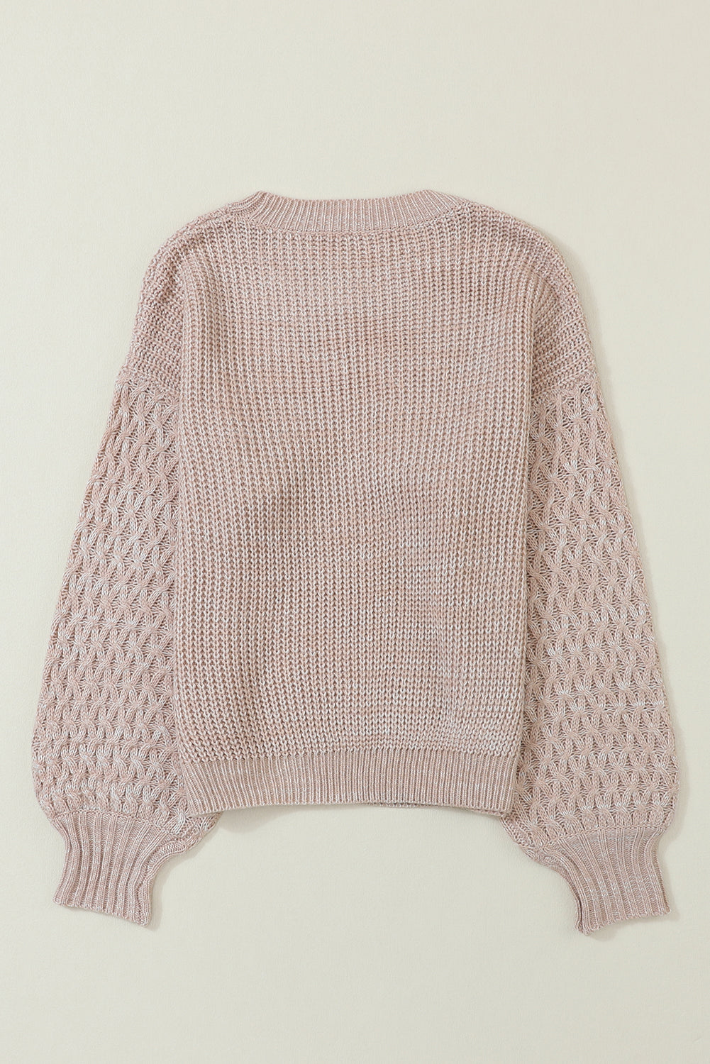 Parchment Chunky Knit Sleeve Drop Shoulder Sweater d338ef6ba873d467