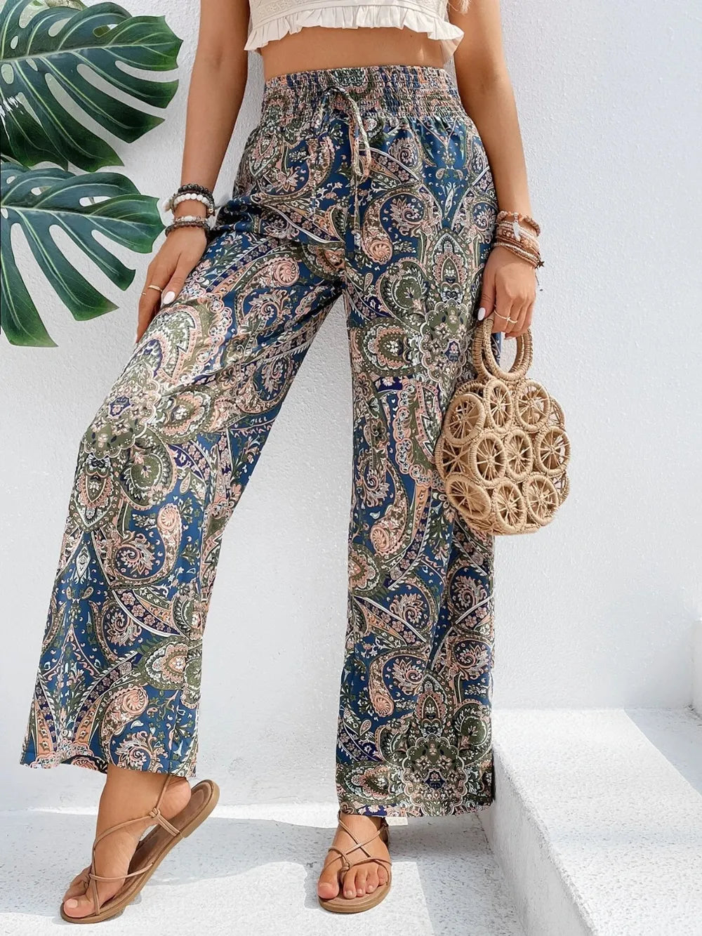 Printed Wide Leg Pants d34719b0-666b-40b0-aebe-b6028051566a-Max