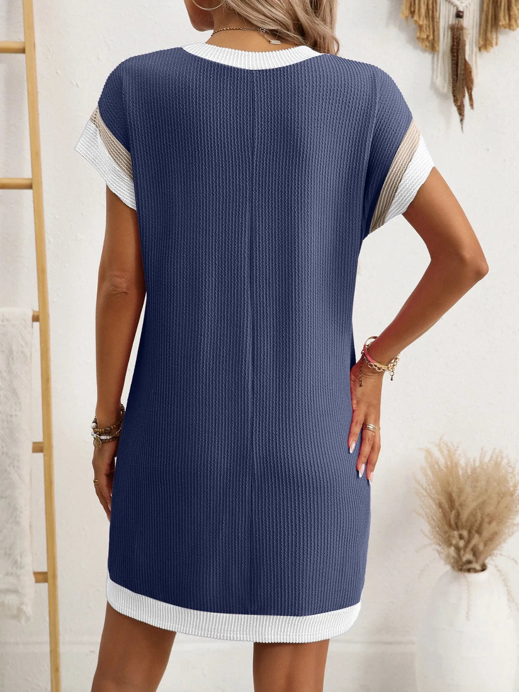 Round Neck Short Sleeve Mini Dress d3de890e-5ab4-4bec-a401-1ff4264f9289-Max-Origin