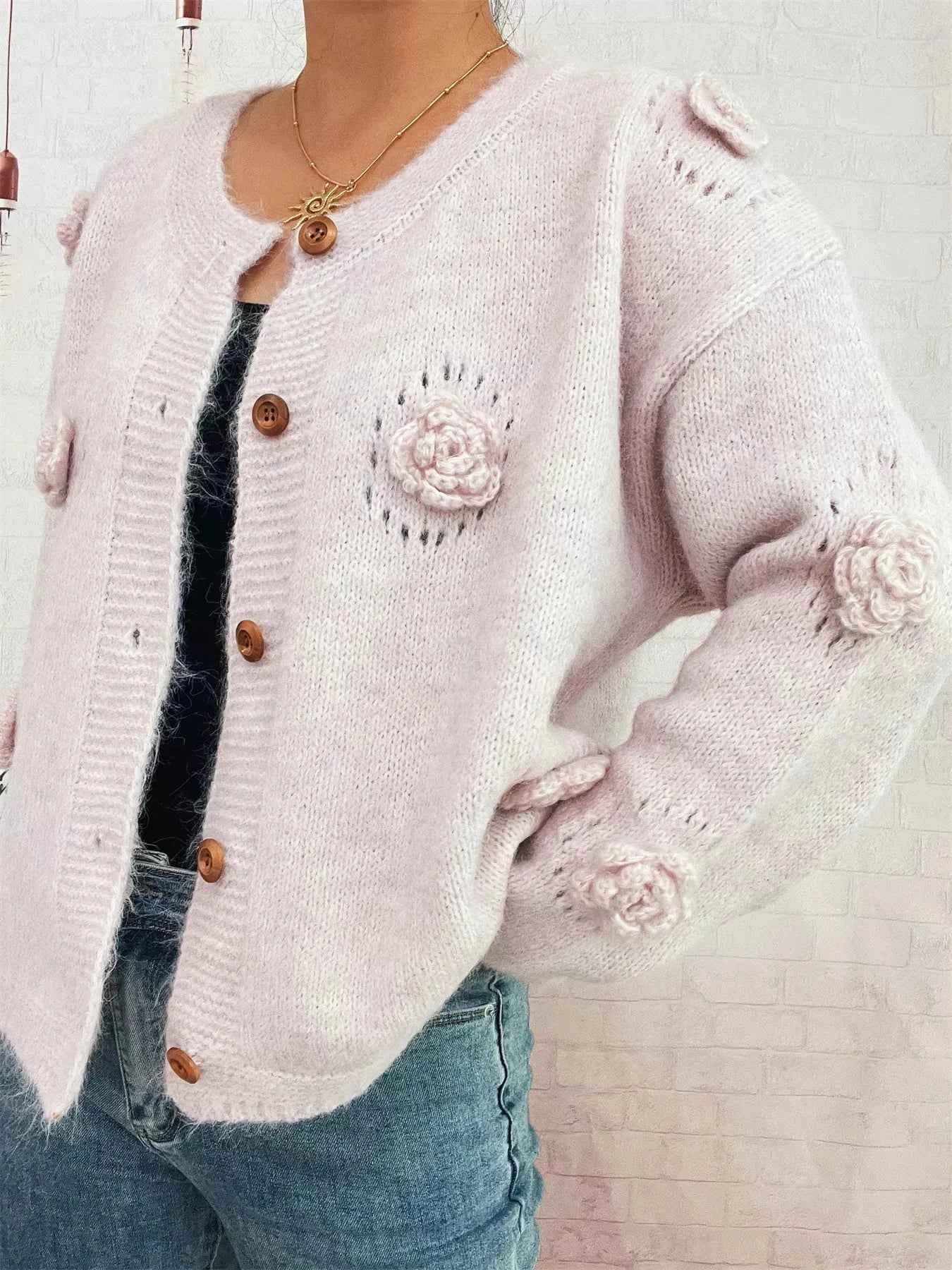 Flower Button-Up Cardigan Lavender One Size d3e8b5f6c8d04493aa66f4d703120702-Max-Origin