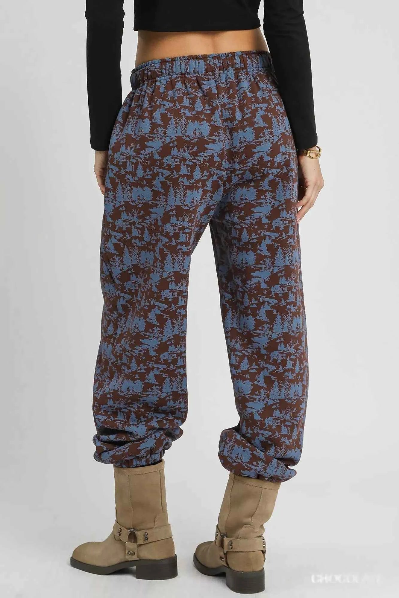Umgee Scenic Print Casual Sweatpants d40949ec-e475-492b-8e7c-41b160f85ae0-Max-Origin