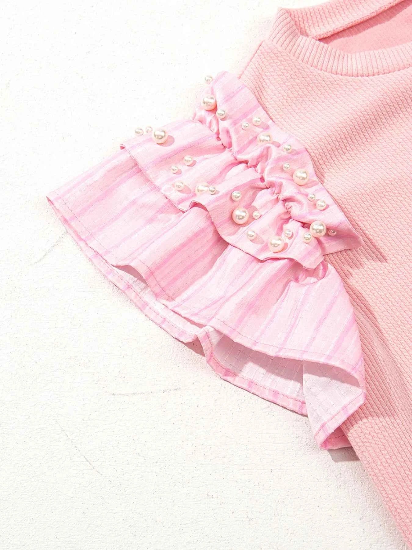 Pearl Embellished Ruffle Sleeve Blouse d473db865dc940ed9831712141baa12c-Max-Origin