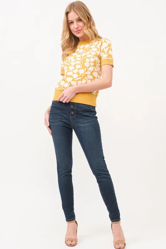 And The Why Short Sleeve Leaf Pattern Knit Top d49d786c44864828a18ec8ee7c701749-Max-Origin