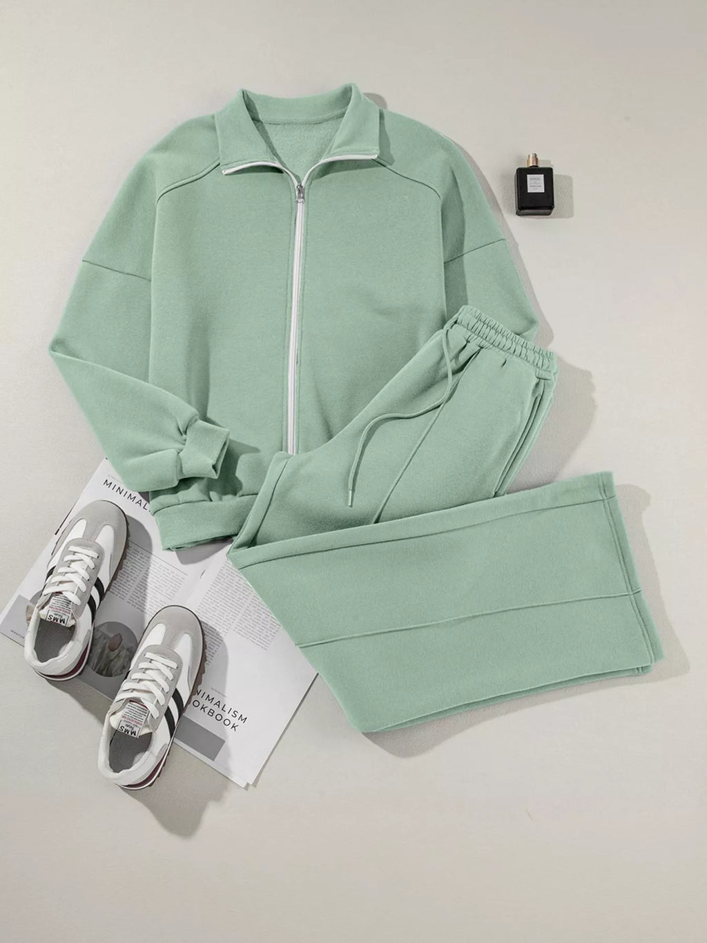 Drop Shoulder Zip Up Jacket and Drawstring Pants Active 2pcs Set d4a8356f-0a4f-4fc9-b303-620eb9e82cf5-Max-Origin