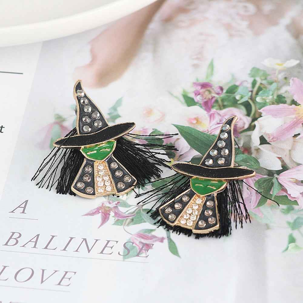 Witch Rhinestone Alloy Earrings d4a841e9f2c34120992a3f7f8c9b2446-Max