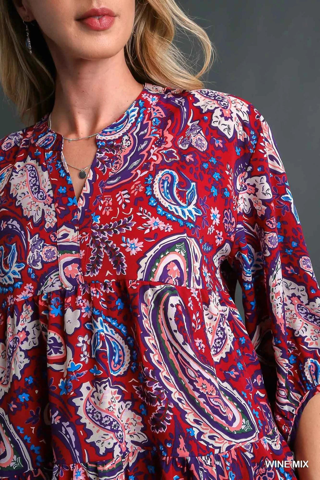Umgee Mix Paisley Boho Tunic Blouse d4c505e9-f1e8-4d08-961d-3cb127c4175d-Max-Origin