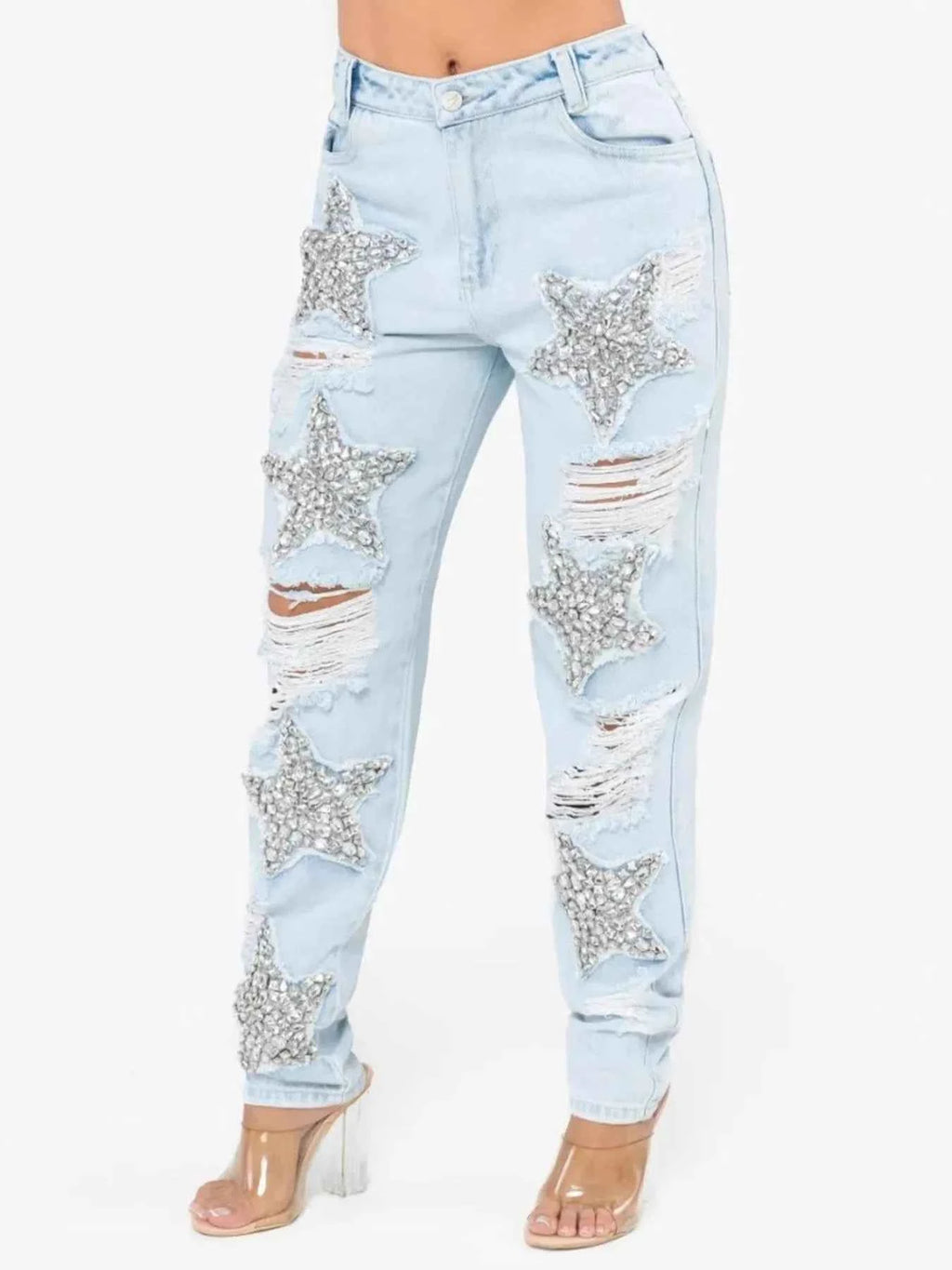 Distressed Star Wash Boyfriend Jeans Blue d4c58e0c-83de-4962-99a2-f55f720ec222-Max-Origin