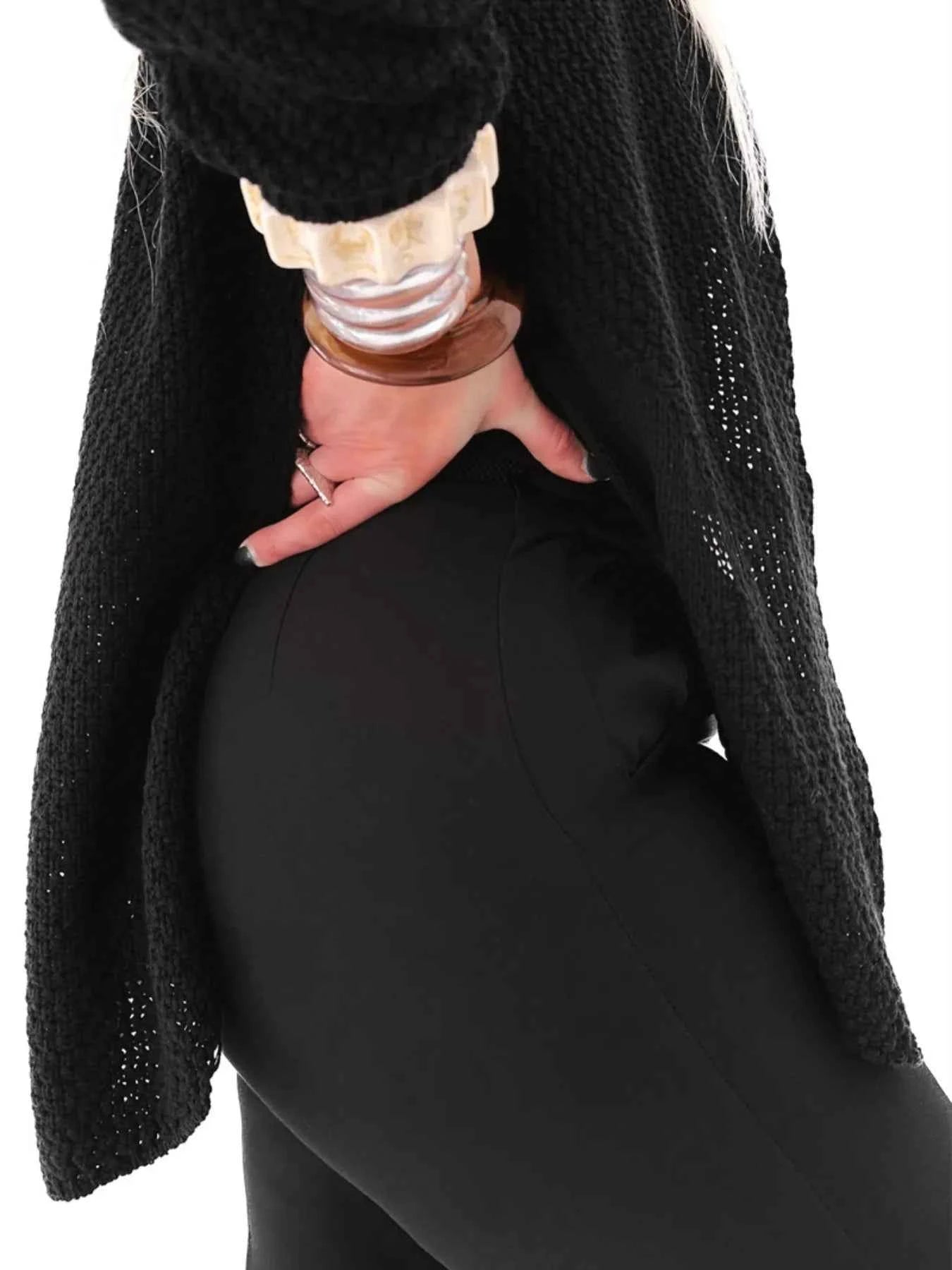 Oversized Knit Cardigan with Open Front Design d4c7c2b1-3307-4041-b64a-9329a96c0a94-Max-Origin