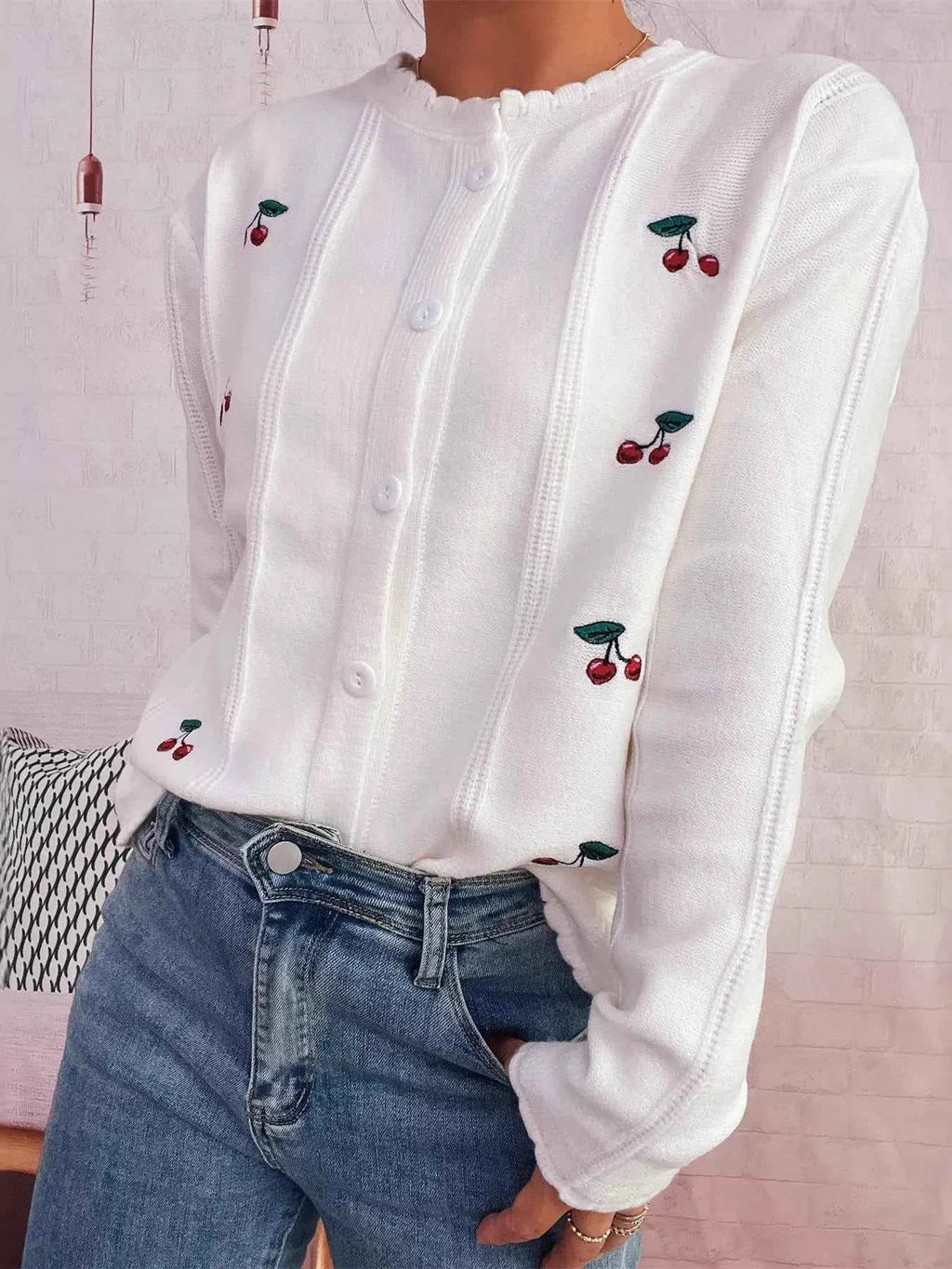 Cherry Embroidered Button Up Cardigan d4c84558896d47769a22a0edd7194f49-Max-Origin