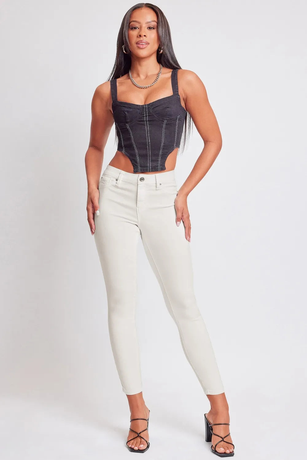 YMI Jeanswear Hyperstretch Mid-Rise Skinny Jeans Vanilla Cream d4d325c6-2ef6-4856-9746-eaae45016d99-Max