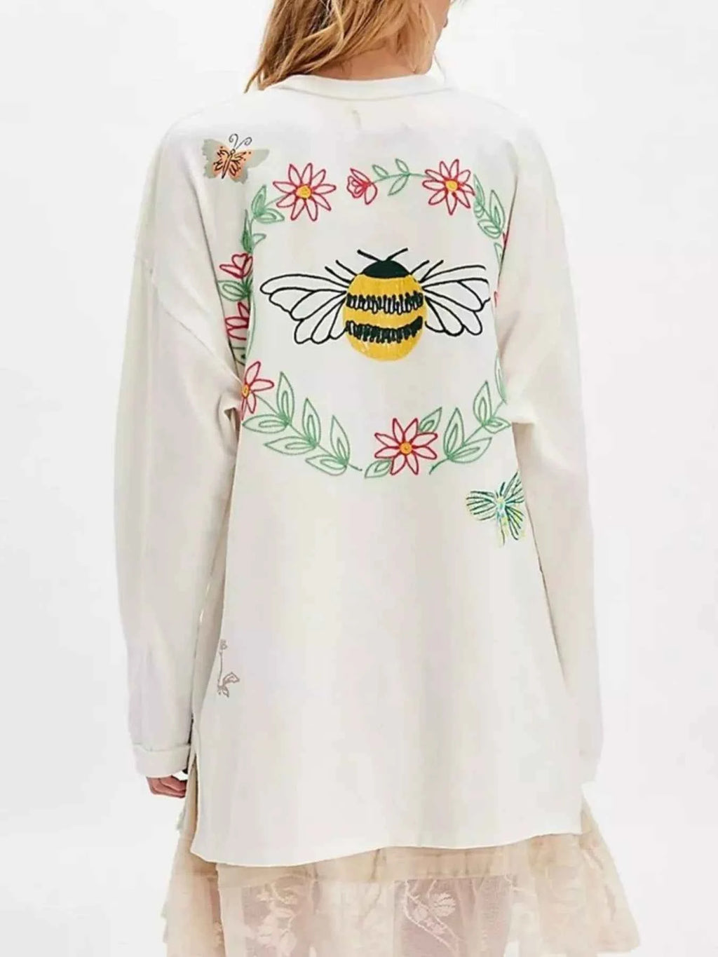 Embroidered Crew Neck Long Sleeve Sweatshirt d4fa7672-80d0-4ab0-8c26-b9a3caf57a39-Max-Origin