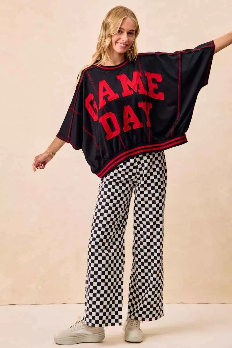 BiBi Gameday Theme Checkered Printed Pants d50d3b1312154b43b556e34d17e0ac13-Max-Origin